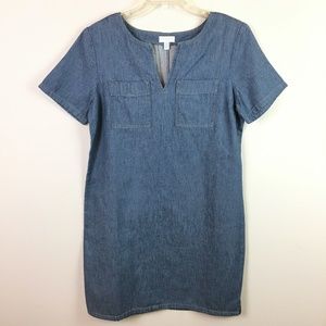 white company denim dress